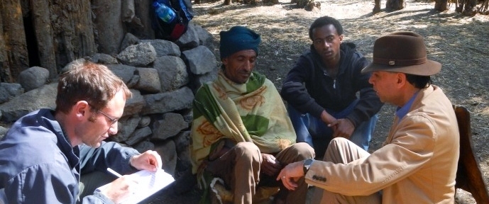 Interview in the village of Arba Tensa, Debark District, Ethiopia